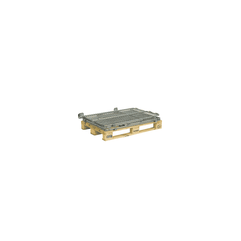 Gitteraufsatzrahmen AG1002 verzinkt mit abklappbarem Seitenteil, LxBxH 1200 × 800 × 800 mm