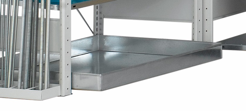 Schulte Auffangwanne für Öllager 950 x 650 x 72 mm, verzinkt, Fassungsvermögen 30 l