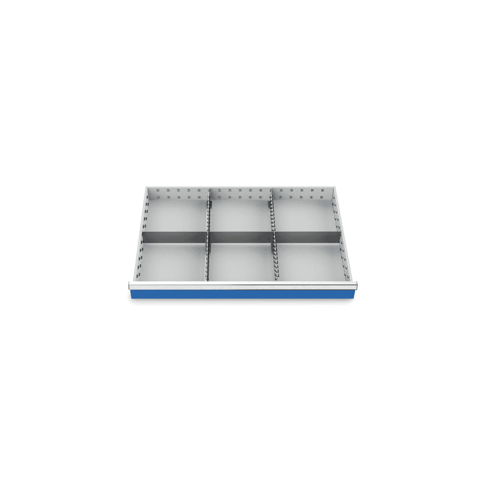 Metalleinteilung Set 5-teilig, R 36-24, Schubladennutzmass 900 x 600 mm, in 4 Blendenhöhen
