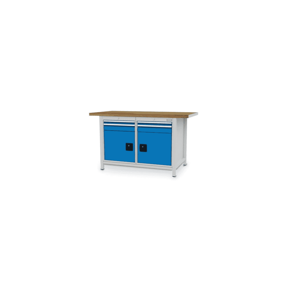 Bedrunka+Hirth Kastenwerkbank R 18-24, Flügeltüren und Schubladenanzahl 4, 1500 x 750 mm