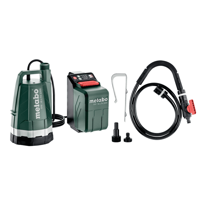 Metabo Akku-Tauch- und Regenfasspumpe TPF 18 LTX 2200, 18 V ohne Akku