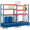 Schulte W-100 Kit de rayonnage environnemental pour le stockage de substances polluantes, l x p x h 2000 x 1250 x 600 mm
