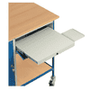 Rolltisch für Computer mit Stahlschrank und ausziehbarer Schublade