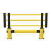 Grille de protection des machines "Kilo", hauteur 1200 mm, jaune-noir, en 3 largeurs