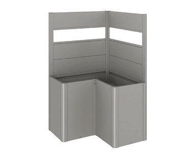 biohort Sichtschutz mit Acrylglas für Pflanzbeet Belvedere® L-Form, in 3 Farben und 3 Grössen
