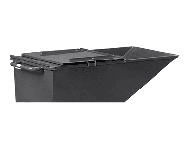 Fetra Supplément de prix Couvercle pour benne, Couvercle rabattable, ouverture des 2 côtés, gris anthracite