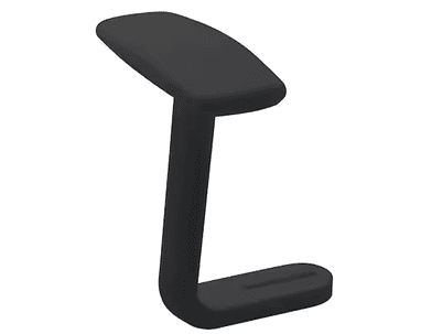 Accoudoirs Prosedia, lot de 2, non réglables, noir, L x l x H 240 x 170 x 290 mm