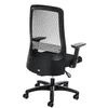 Chaise de bureau ECCON 7172, dossier haut en maille, mécanisme synchrone, noir