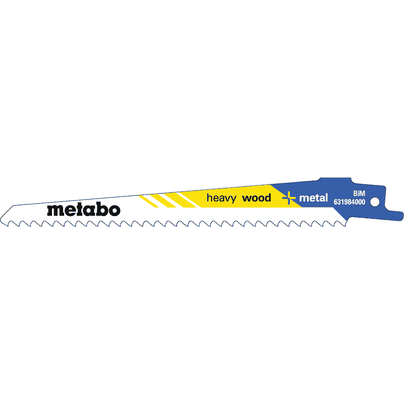 Metabo Säbelsägeblatt "Heavy Wood + Metal" 150 mm x 1.25 mm, 5 Stück