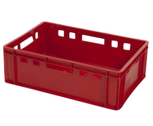 Transportbehälter rot - für Fleischwaren, 600 x 400 mm