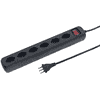 Steffen Steckdosenleiste POWER EASY, 6 x T13, mit Schalter, IP20, 1.5 m Kabel, in zwei Farben