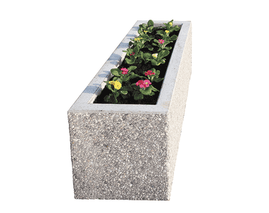 Blumenkasten aus Beton rechteckig 
