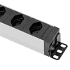 Steffen Multiprise ALU MODULAR SILVER, 7 x T13 et 2 x USB-A, 10 A, IP20, câble de 3 m, argent/noir