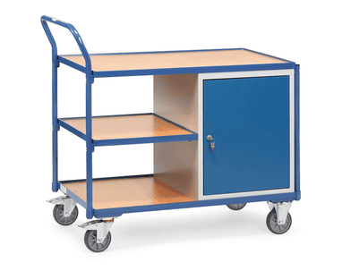 Servante d'atelier avec 3 étagères et 1 armoire