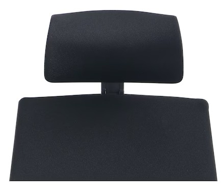 Appuie-tête pour chaise de bureau Phoenix avec accoudoirs, en tissu, noir