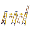 LEANSAFE Glasfaser-Mehrzweckleiter, 3-in-1, 150 kg Tragfähigkeit