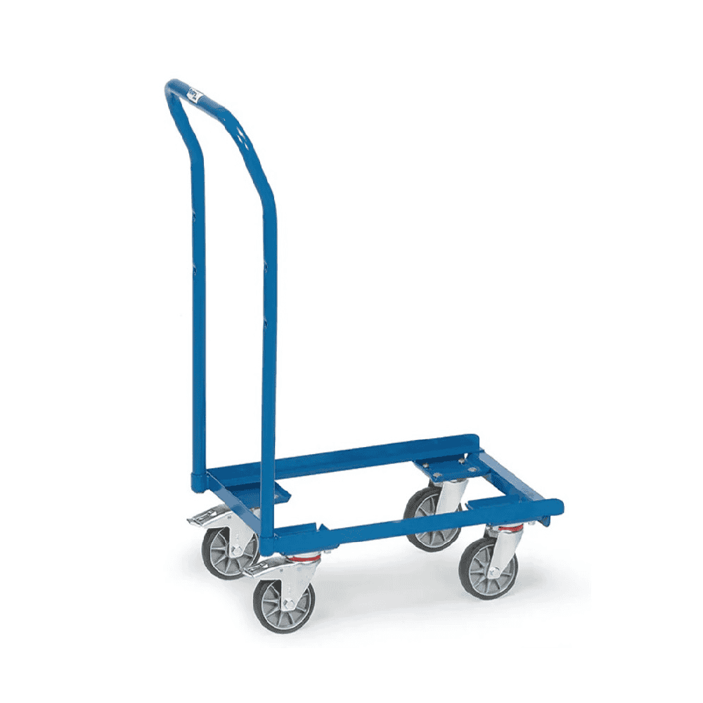 Eurokasten-Roller 250 kg, offener Rahmen, mit Rohrschiebebügel
