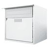 Huber Boîte aux lettres Alu 300 en aluminium avec façade plate, à fixation murale, disponible en plusieurs modèles