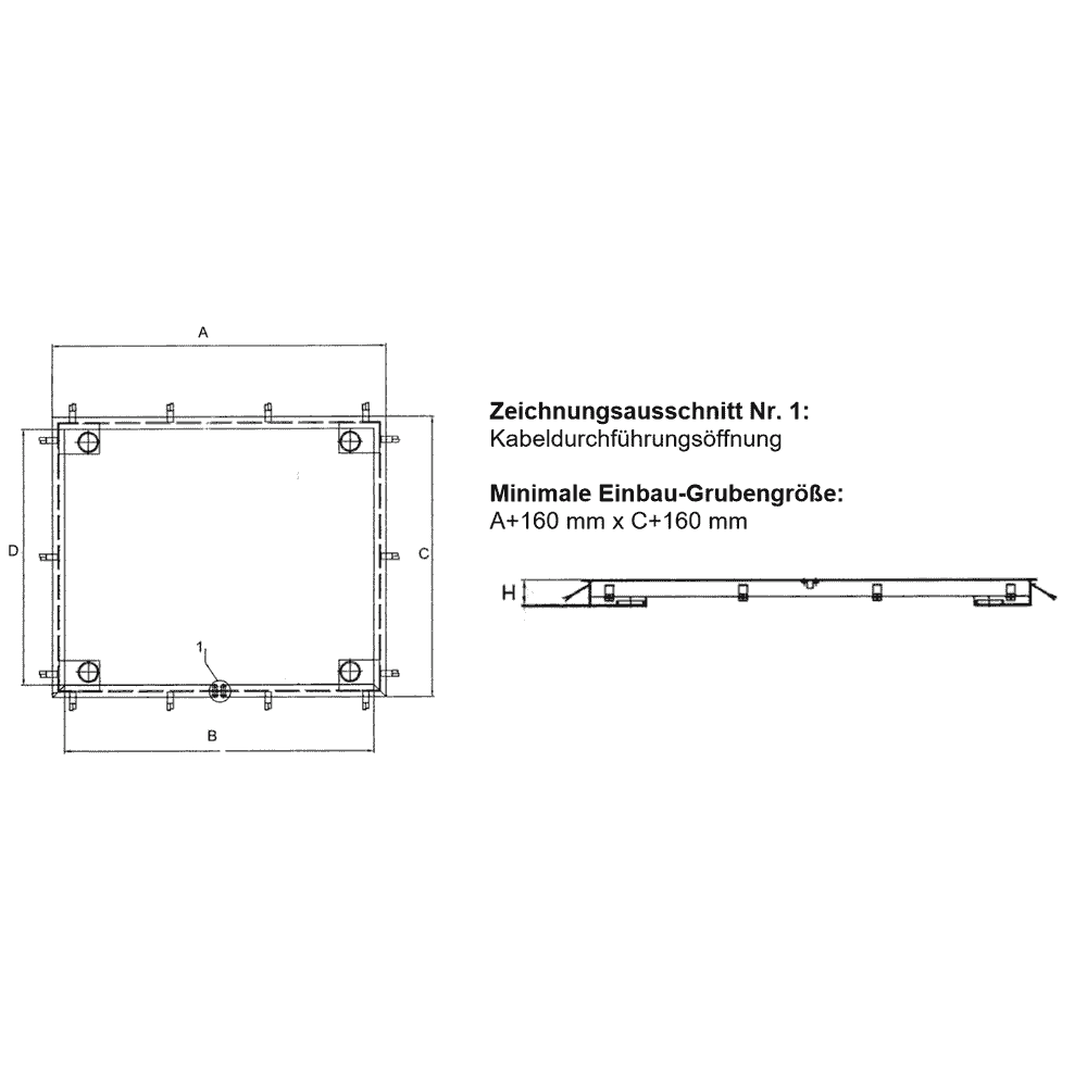 Einbau- und Fundamentrahmen zu Plattformwaage KPZ 2