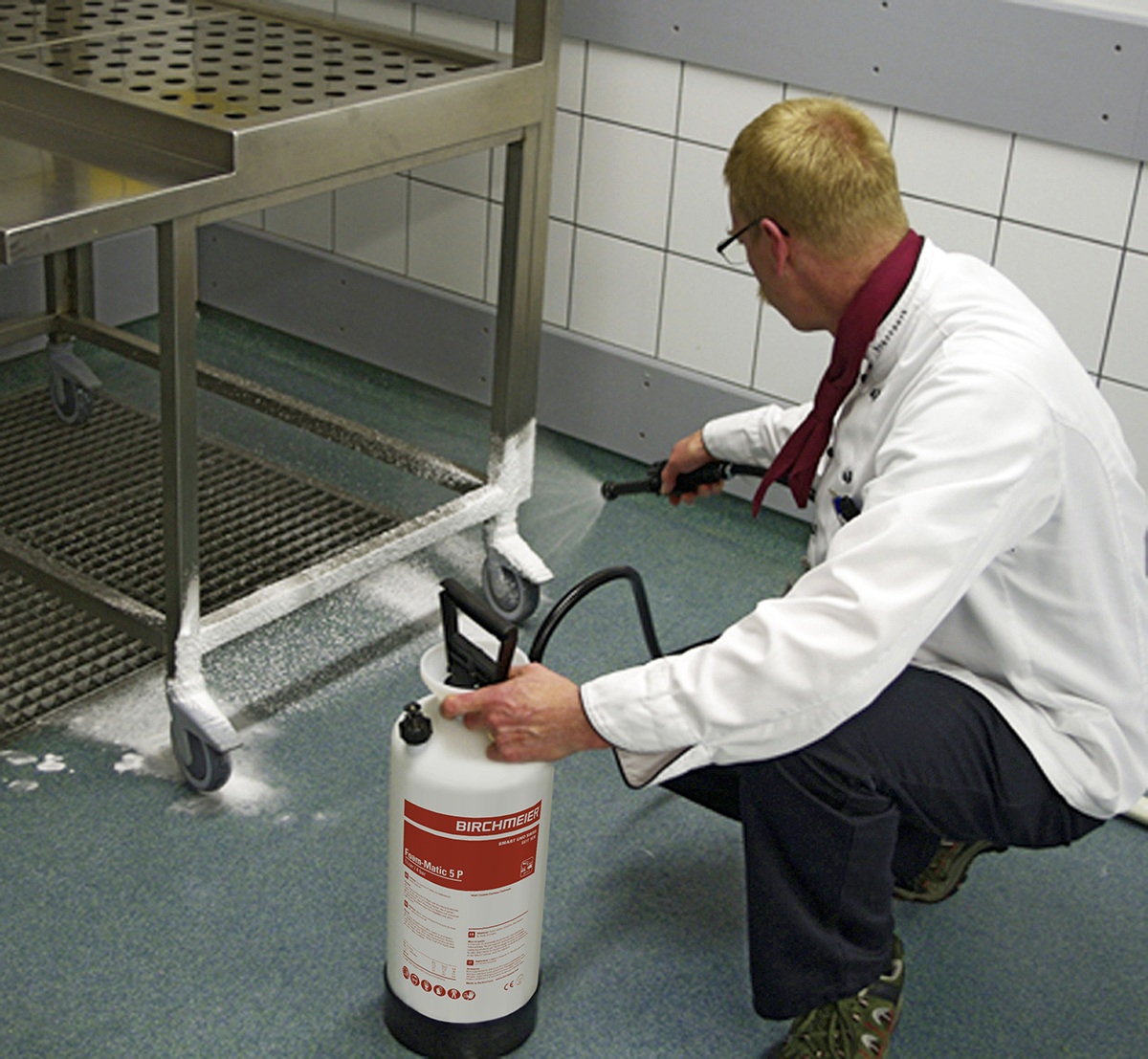 Birchmeier Appareil à mousse à accumulation de pression Foam-Matic 5 P, pour acides, capacité 5 l