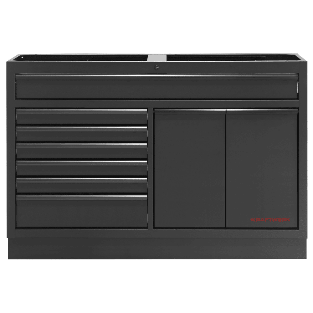 KRAFTWERK MOBILIO Armoire à tiroirs avec 7 tiroirs et 2 coulissants, L x P x H 1360 x 458 x 910 mm