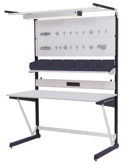 Bedrunka+Hirth ESD-Tisch workraster mit Mulit-Wand-Aufbau 1500 x 800 x 2070 mm
