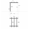PLUS Doppelpergola Verlängerungsmodul, BxTxH 1880 x 2380 x 2260 mm