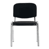 Chaise visiteur Arws C20 en tissu avec piètement chromé, empilable, noir