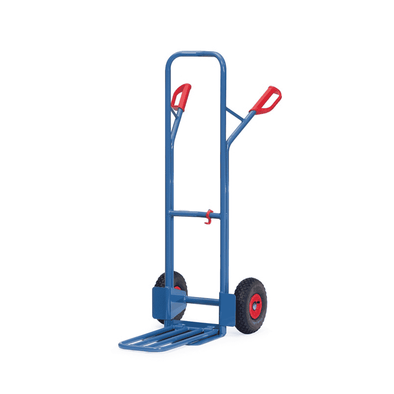 Fetra Diable pour colis 300 kg de capacité de charge, hauteur 1300 mm, pelle en tôle d'acier et pliable
