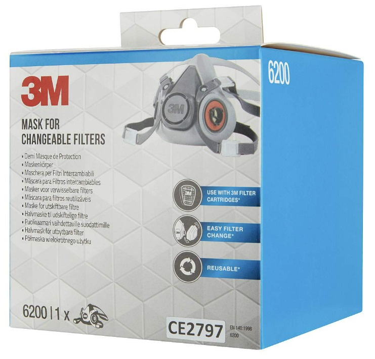 3M Corps de masque 6200 Gris, 1 pièce