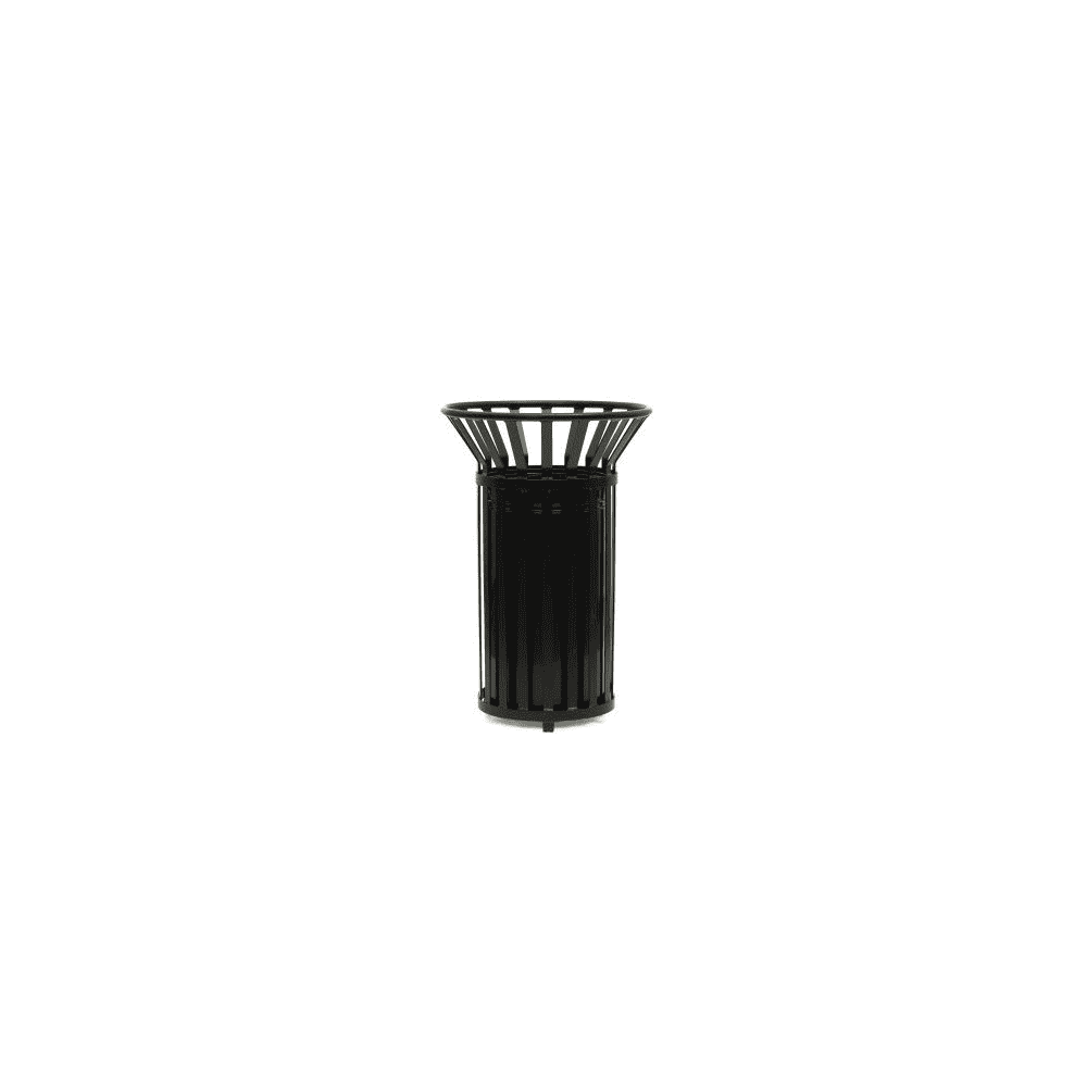 Poubelle en acier coulé avec insert amovible