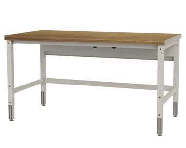 Bedrunka+Hirth Table d'emballage Confort, table de base profondeur 750 mm, réglable en hauteur par manivelle, 1500 x 750 mm