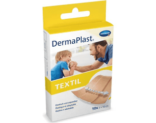 Pansement textile DermaPlast, 60 x 100 mm, couleur chair, paquet de 10 pièces