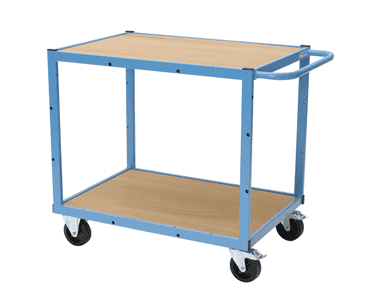 Bedrunka+Hirth Transportwagen mit 2 x Holzfachboden, Tragkraft 300 kg, 900 x 620 x 860 mm