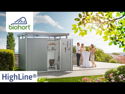 Biohort Gerätehaus HighLine®, in 3 Farben, 7 Grössen, Standard-/Doppeltüre