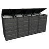 Abri pour poubelles de 240 litres, en acier galvanisé, RAL 7016, disponible en plusieurs modèles