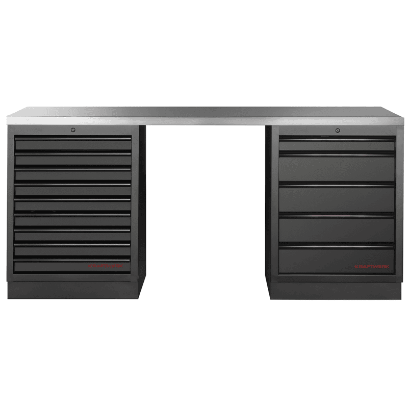 KRAFTWERK Établi MOBILIO Combinaison de 2 meubles bas avec 14 tiroirs, disponible en plusieurs versions