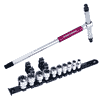 KRAFTWERK PRO LINE COMBI-Steckschlüsselsatz 3/8", 11-teilig, mit T-Schlüssel, Kunststoffschiene
