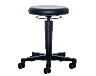 Allround Hocker Bimos 9463 mit Rollen, höhenverstellbar, schwarz
