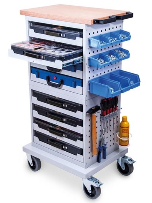 Bedrunka+Hirth Flex-Box-Metall - 48 Einsätze, 440 x 370 x 70 mm