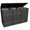 Abri pour poubelles de 240 litres, en acier galvanisé, RAL 7016, disponible en plusieurs modèles