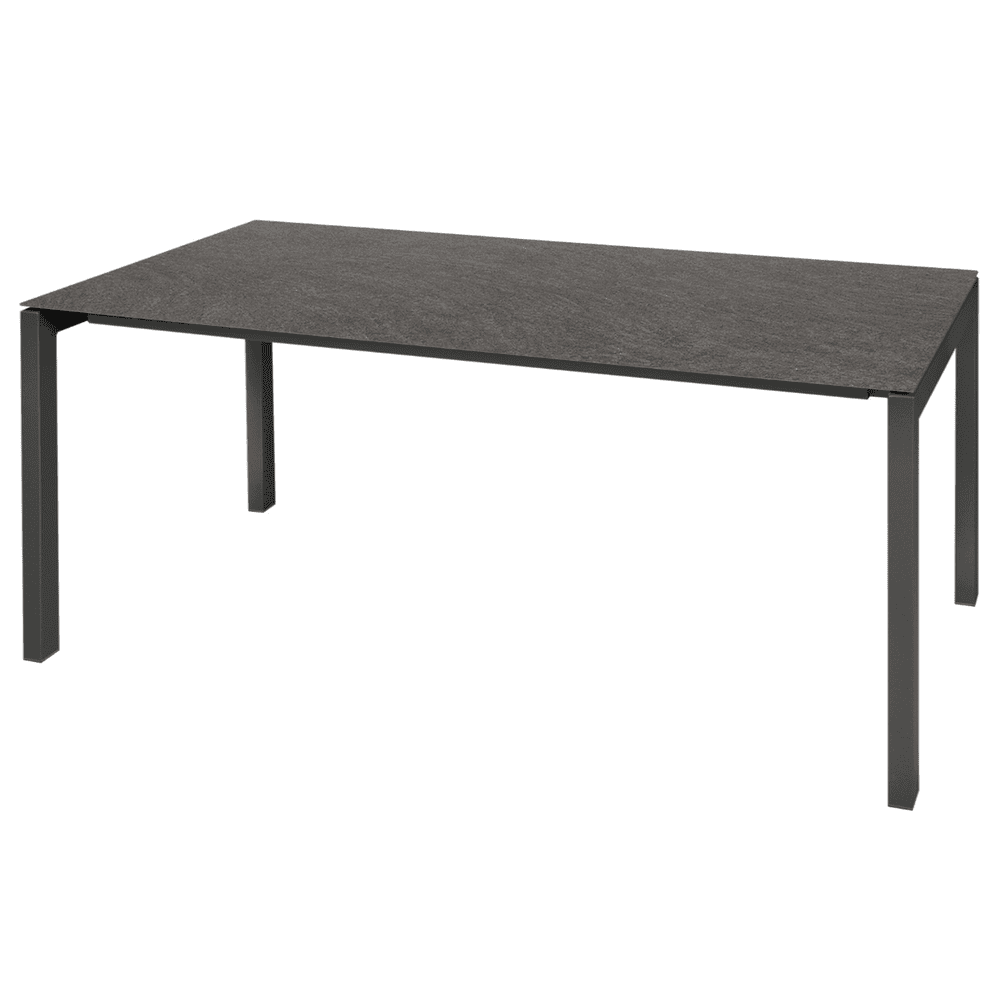 Schaffner Table de jardin en fibre de verre Lucerne, structure en acier galvanisé, disponible en 3 tailles