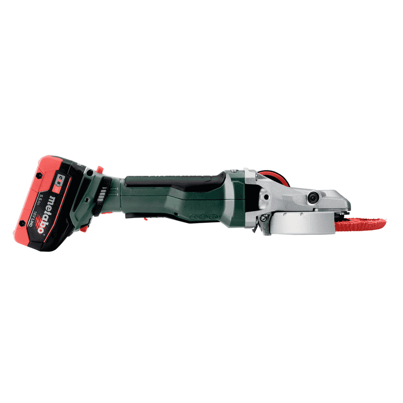 Metabo Meuleuse d'angle à tête plate à batterie WVBF 18 LTX BL 15-125 Quick, 18 V (Solo) avec metaBOX 165 L