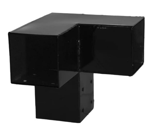 PLUS Pergola Daylife aus Holz, Schwarz RAL 9005, Modell 5, BxTxH 1980 x 1980 x 2180 mm