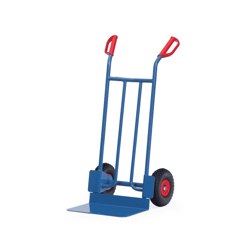 Fetra Diable en tube d'acier, hauteur 1150 mm, bavette extra large