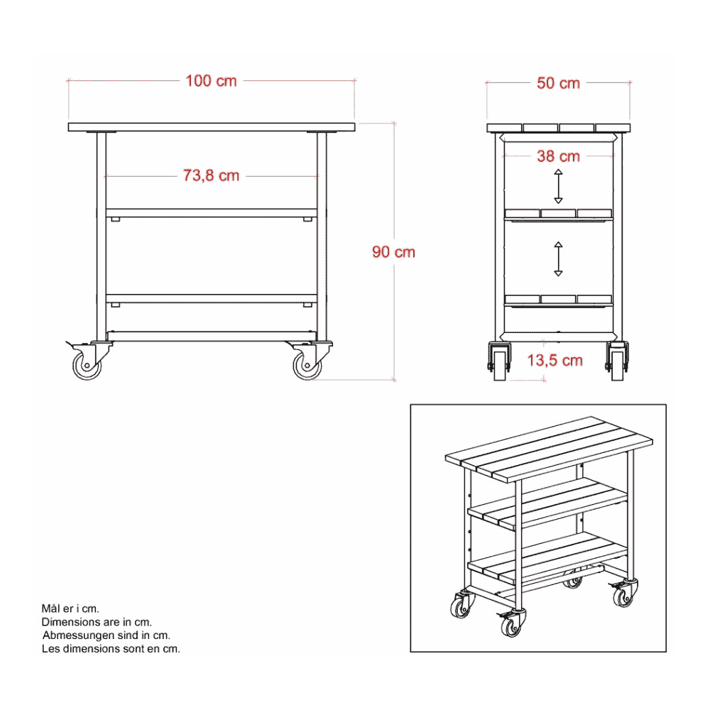PLUS Table-barbecue avec jardinière Urban Picnic, noire, disponible en plusieurs modèles