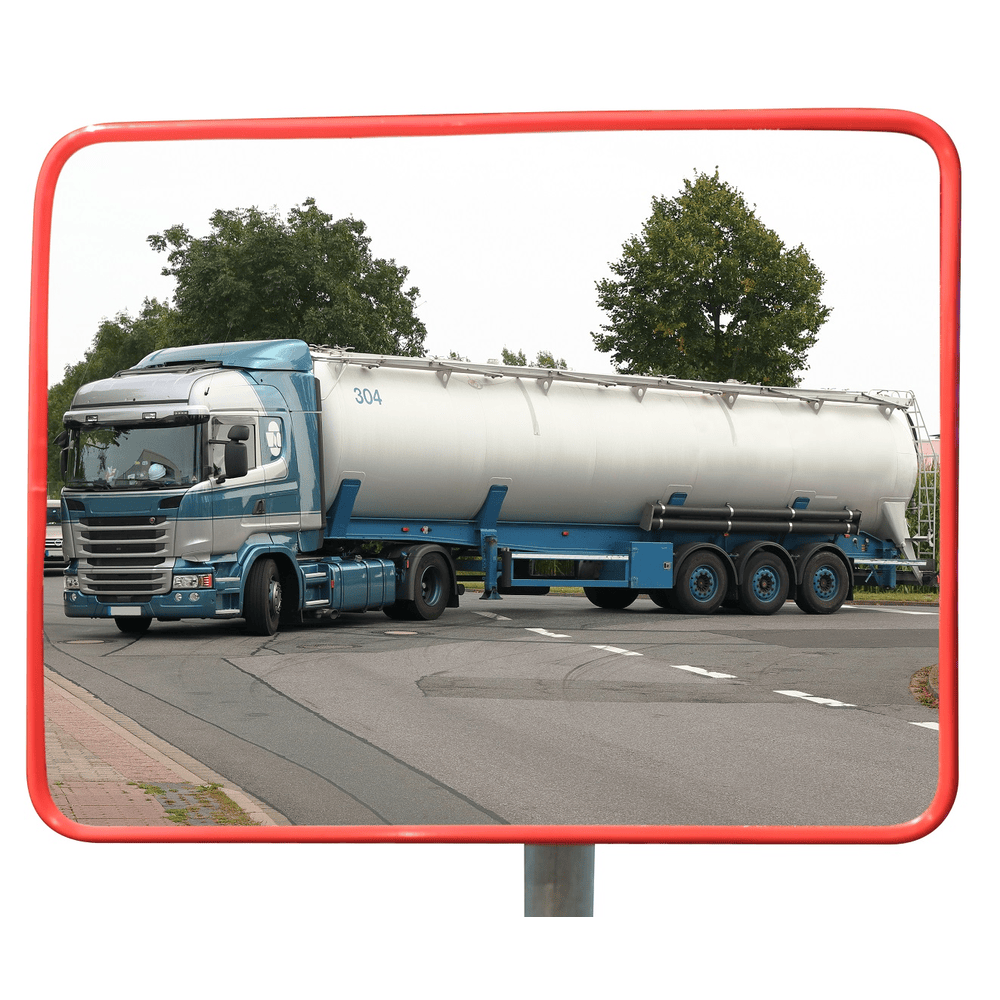 Miroir routier TM-I avec cadre rouge