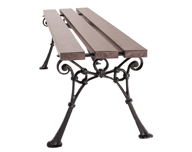 Banc de parc Graz sans dossier
