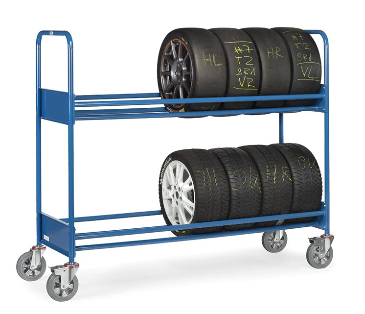 Reifenwagen mit 2 Ladeflächen, Tragkraft 500 kg