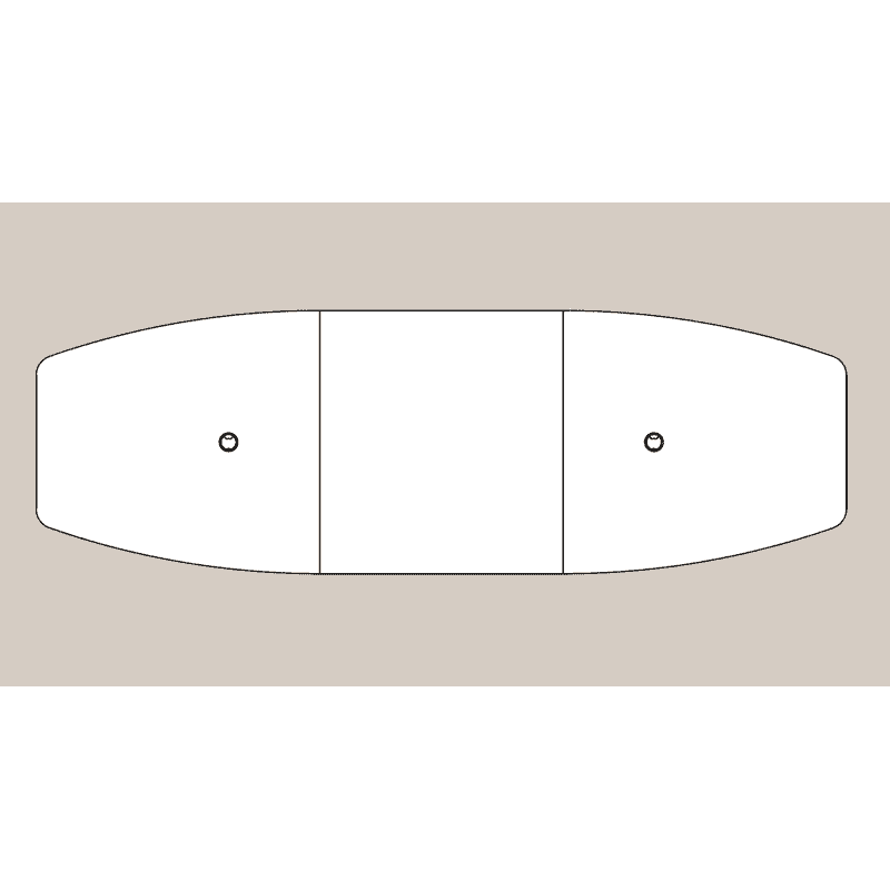 Table de conférence Beat avec pied en forme d'assiette, en divers modèles